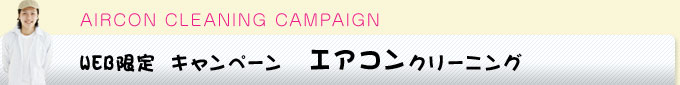 WEB限定キャンペーン｜エアコンクリーニング